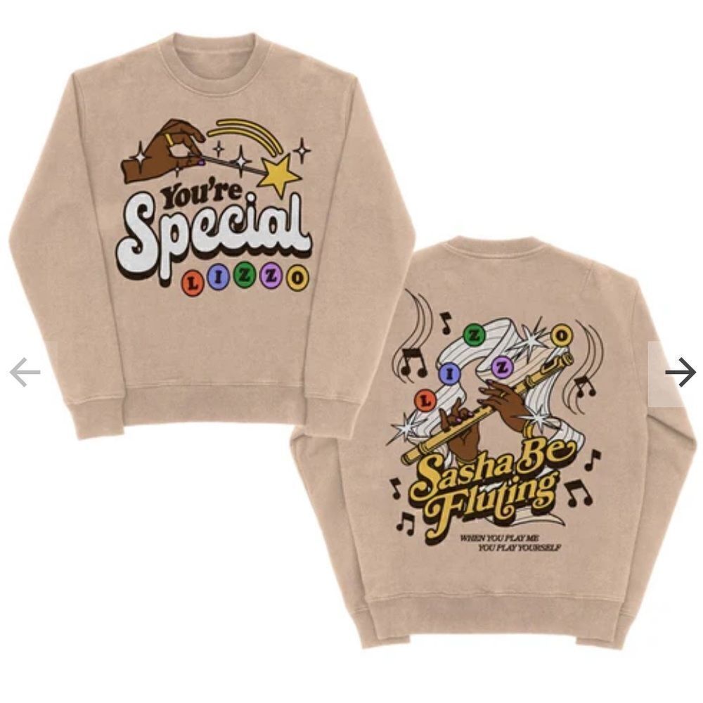 LIZZO Sasha Be Fluting Homecoming Crewneck Sweatshirt Size Medium